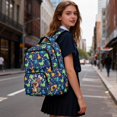 thumbnail image 3 of Yspwyqan Cute Dinosaur School Backpack for Kids, 17 Inch 600D Polyester Lightweight Bookbag, Multi-Pocket Fits 15.6 Laptop, Just A Boy for Elementary Middle Travel Back to School, 3 of 7