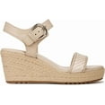 thumbnail image 2 of Naturalizer Womens Stella Open Toe Wedge Sandal Beige Multi Woven 9.5N, 2 of 5