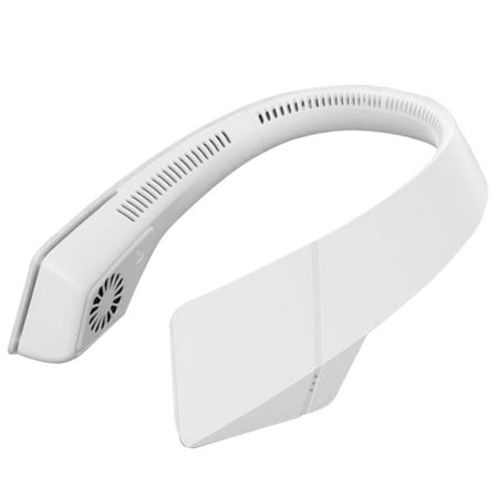 

Neck Fan USB Rechargeable Fan Mute Sports Fans Leafless Hanging White