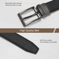 thumbnail image 6 of AWAYTR Reversible Kids Belts for Boys - Black and Brown Leather Belt for School Uniform Casual Jeans, 6 of 11