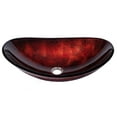 thumbnail image 4 of Canoe Shaped Red Copper Reflections Glass Vessel Sink, 4 of 9