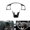 thumbnail image 3 of Enhance the Look of Your For Hyundai Sonata 2015 2019 with Scratch Proof Carbon Fiber Steering Wheel Button Cover Trim Set of 2, 3 of 12