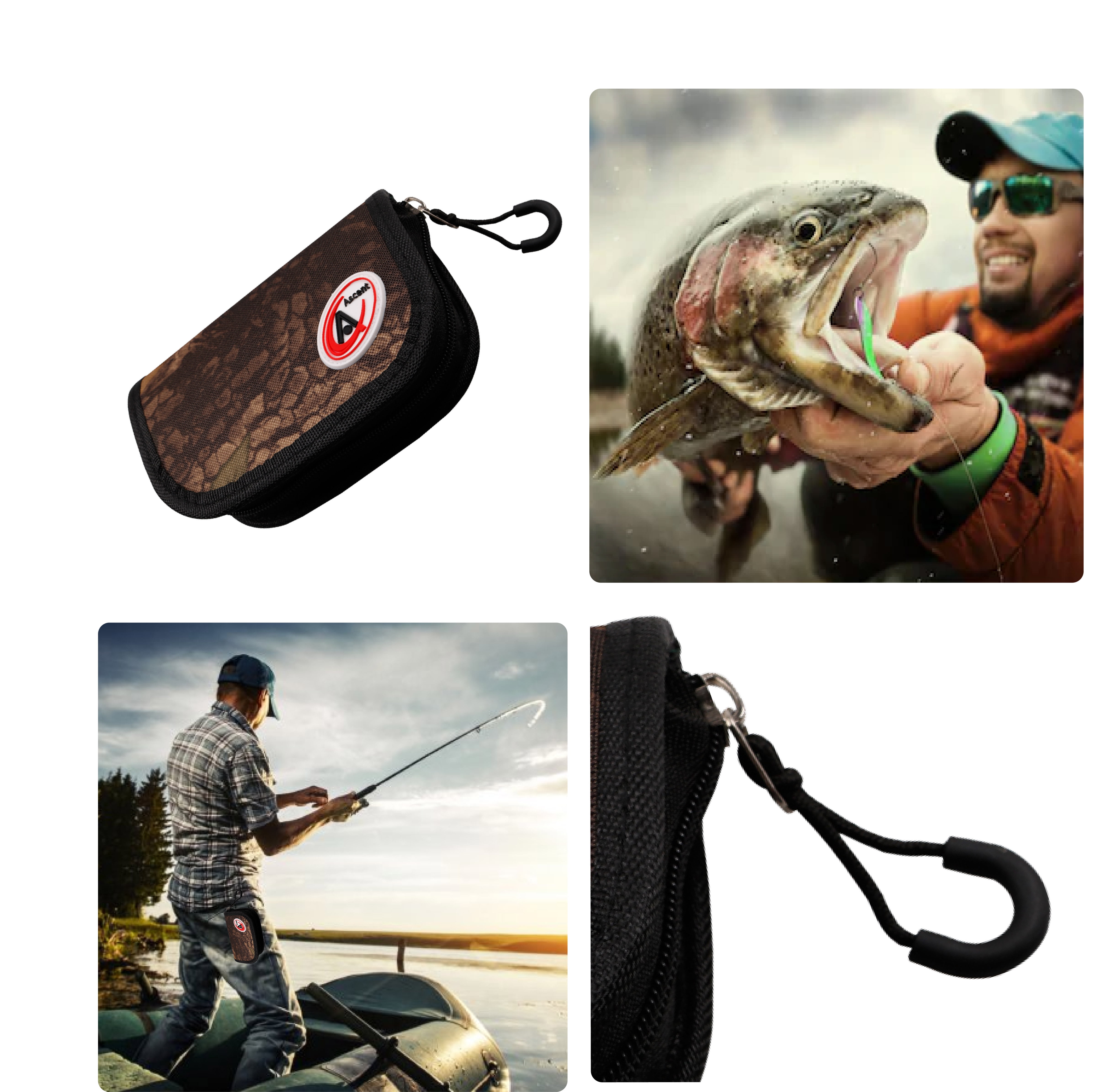 Ascent's Fisherman's Gift Lures Fishing Trout, Bass, Spinning Lures - 21 pcs Combo Set with Pliers, Line Cutter, Hook Remover Tool, Hard Metal Spinner Baits Kit, Gift Idea for Father, Men, Women, Kids