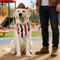 thumbnail image 6 of Patriotic Independence Day Dog Cowboy Hat, 4th of July Pet Costume Accessory with American Flag Star, Festive Holiday Party Hat for Dogs and Cats, 6 of 7