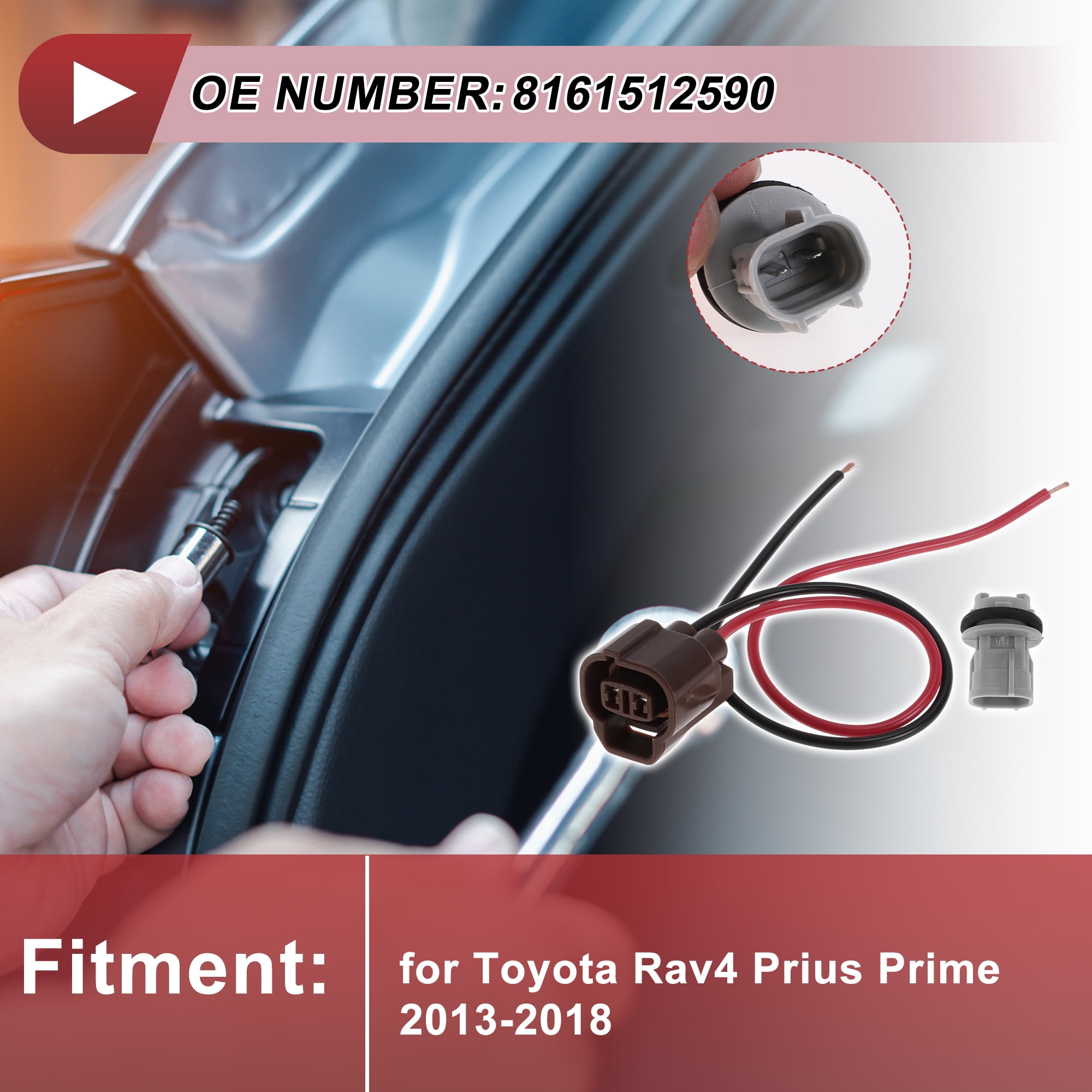 Unique Bargains Backup Reverse Light Socket Wiring for Toyota Rav4 Prius Prime 2013-2018