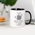 thumbnail image 3 of CafePress - Crazy Hedgehog Lady Mugs - 11 oz Ceramic Mug - Novelty Coffee Tea Cup, 3 of 4