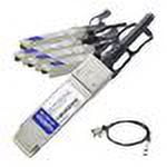 UPC: 0821455178744 | AddOn 1m Industry Standard QSFP+ Breakout DAC – direct attach cable – 3.3 ft