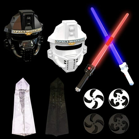 Lightsaber Costume Kit LED Laser Sword Set Star Space War Warrior Fighter Kid's Hero Role Play for Cosplay Fun Halloween Gift (Best Star Wars Cosplay)