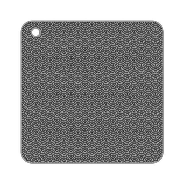 TureClos Ensemble de Table Isolant en Silicone, Coussin Antidérapant Résistant à la Chaleur, Gris, Carré