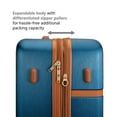 thumbnail image 3 of BADGLEY MISCHKA Grace 3 Piece Expandable Retro Luggage Set - Navy, 3 of 5