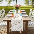 thumbnail image 4 of Table Runners 90 Inches Long Dress Scarves, Brown Red Spring Floral Farmhouse Coffee/Dining/Kitchen Table Runner for Living Room, Summer Flowers Botanical Elegant 13x90 Inch, 4 of 9