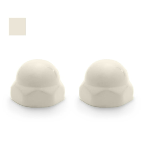 Replacement Ceramic Toilet Bolt Caps for American Standard Bathroom, Linen, Set of 2