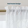 thumbnail image 6 of Sleep Zone Sheer Curtains Light Filtering Gold Edged Tufted Gentle Window Treatment Drapes for Bedroom Living Room 2 Panels, 42" x 95" Ivory White, 6 of 7