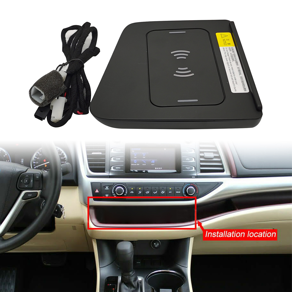 BFY Car Front Centre Console Wireless Charger Phone Fast Charging Pad For Toyota Highlander 2014
