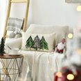 thumbnail image 7 of Sm:)e Watercolor Trees Christmas Pillow Cover 12 x 20 Inch, Set of 1 Xmas Winter Off White Rectangle Seasonal Decorative Farmhouse Outdoor Pillow Case, 7 of 7