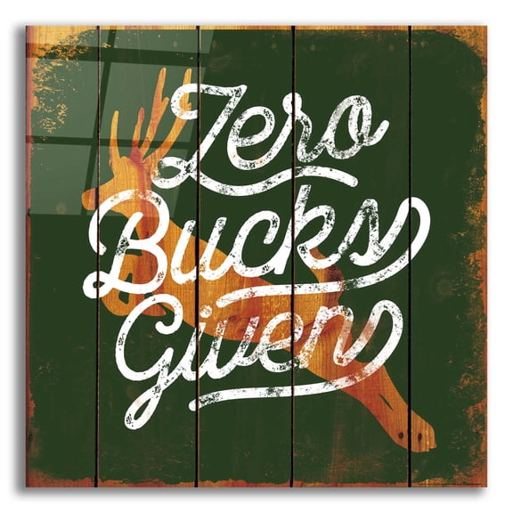Epic Art 'Zero Bucks' by JJ Brando, Acrylic Glass Wall Art, 12"x12"
