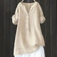thumbnail image 1 of MKLEKYY Playeras Camisas Para Mujer, Botones, Cuello En V, Manga Larga, Blusas Elegantes De Moda, Ropa Informal Holgada Y Cómoda. Talla XL, 1 of 2