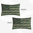 thumbnail image 2 of Sikiie Jungle Green Camo USA Flag Print Plush Pillow Cover, Wrinkle-proof and Stain-resistant Pillow Protector without Pillow Core, Home Decoration-16"x24", 2 of 6