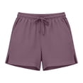 thumbnail image 4 of TinyBloomm Metallic Shorts for Women Casual Shorts For With Side Slit Breathable Everyday Summer Bottoms Relaxed Fit For Comfort And Easy Styling, Size L, 4 of 4