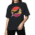 thumbnail image 2 of Retro Sunburst Husky Women's T-shirt, 2 of 3