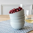 thumbnail image 3 of over&back Coupe Miniature Bowl Set - Stoneware Dishes - Comes with 4 Mini Bowls - Easy-to-Stack All-Occasion Place Settings - 4.3" x 4.3" x 2.3" - 9oz - Semi-Matte Fog Blue, 3 of 6