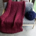 thumbnail image 1 of Thick Crochet Chunky Cable Knit Blanket Beautiful Handmade Cover Yarn Wool Bulky Bed Spread Throw For Home Decor, 1 of 7