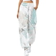 thumbnail image 1 of Gibobby Pantalones deportivos para mujer invierno Pantalones para mujer, cómodos pantalones de chándal con estampado inferior, bolsillos, cintura alta(Azul,G), 1 of 4