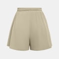 thumbnail image 5 of Matching Sets Women Clothing Summer Shorts Suit Ribbed Crew Neck Vacation Outfits,Beige,M, 5 of 9