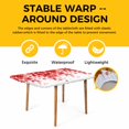 thumbnail image 4 of Red Gradient Table Cloths for 4 Foot Rectangle Tables, Abstract Polka Dots Vintage Modern Art Patio Waterproof Elastic Fitted Tablecloths, Washable Rectangular Table Cover for Camping, 4 of 8