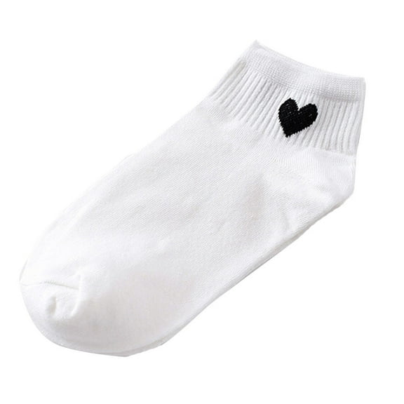 Ongmies Socks Women Comfortable Sock Socks Skateboard Fashion Heart-Shaped Socks Accessory White Socks