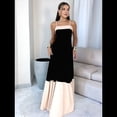 thumbnail image 4 of Vestido de Tirantes para Mujer, y Verano, Estilo Europeo y Americano, Sin Mangas, con Contraste de Colores. Negro L, 4 of 6