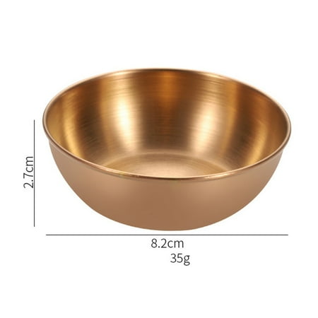 

Stainless Steel Round Seasoning Bowl Sauce Plate Dipping Bowl Snack Dish Tray
