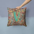 thumbnail image 2 of Carolines Treasures CJ2013-VPW1414 Letter V Retro Tribal Alphabet Initial Canvas Fabric Decorative Pillow  14Hx14W, 2 of 4