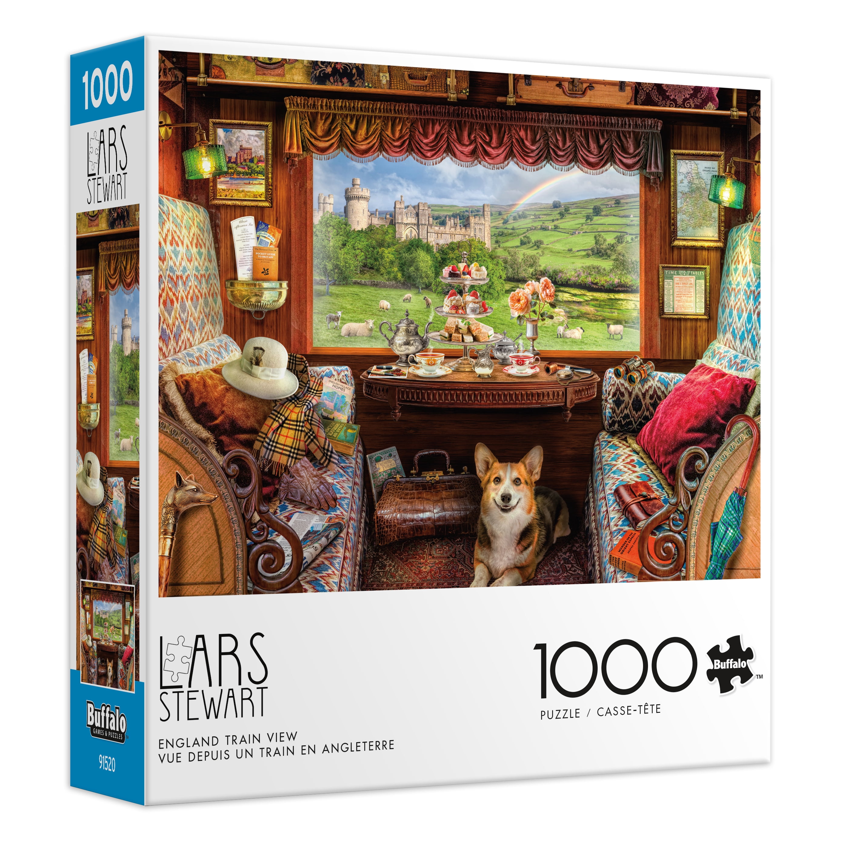 Buffalo Games Lars Stewart England Train View 1000-Piece Interlocking Jigsaw Puzzle for Adults Ages 14+