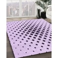 thumbnail image 3 of Ahgly Company Machine Washable Indoor Round Transitional Rich Lilac Purple Area Rugs, 7' Round, 3 of 7