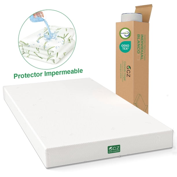 Colchón Memory Foam King en Caja 20 CM, 3 Capas de Espuma de Alta Densidad a conciliar el sueño, 200x190x20 cm-Blanco