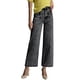 thumbnail image 4 of Pantalones vaqueros elegantes de pierna ancha para mujer, cintura alta, talla 8, color negro, 4 of 7