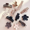thumbnail image 5 of 12 Pcs Hair Clips for Women 4.3'' Big Claw Clips for Thin or Thick Hair 3 Styles Natural Color, 5 of 6