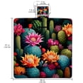 thumbnail image 2 of Cactus Canvas Picnic Mat - Foldable Outdoor Blanket for Camping and Beach - Extra Large Size 78"x59" Portable and Easy to Clean - Travel Picnic Rug with Carry Strap and Storage Bag, 2 of 6