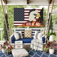 thumbnail image 4 of TOPRenddon Independence Day Decorations - Extra Large Patriotic Hanging Flag with Eagle Design, Fade-Proof Outdoor/Indoor Photo Backdrop for July 4th Parties - 59”x35” USA Flag Wall Decor, 4 of 8