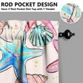 thumbnail image 5 of Kitchen Curtains 36 Inch Short - 3 Panel Set, Nautical Starfish Beach Seashell Mermaid Theme, Rod Pocket Window Curtain for Tropical Farmhouse, Easy Wash, 5 of 6