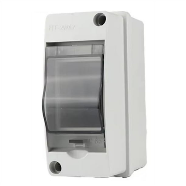 Caja de Conexiones Eléctricas HT IP65, Impermeable, para Exteriores, con Cubierta Transparente, para Interruptores y Cableado, HT2