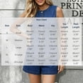 thumbnail image 3 of Cagogo Women's 2 Piece Denim Set Round Neck Sleeveless Peplum Top High Waist Shorts Matching Casual Outfit Boho Summer Travel Airport Clothes, Dark Blue XL, 3 of 7