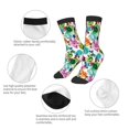 thumbnail image 3 of Honeii Watercolor Flowers Print Children's Colorful Socks,Unisex Kids and Toddlers' Cushioned Sock,Kids Athletic Crew Socks,for Everyday Wear and Sports, 3 of 5
