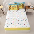thumbnail image 4 of Homewish Light Blue Dripping Baseball Stitch Waffle Letter P Graphic Zipper Full Size Comforter Sets with Fitted Sheet and 2 Pillowcases,Alphabet Graphic Zipper Bedding Set,4pcs, 4 of 6