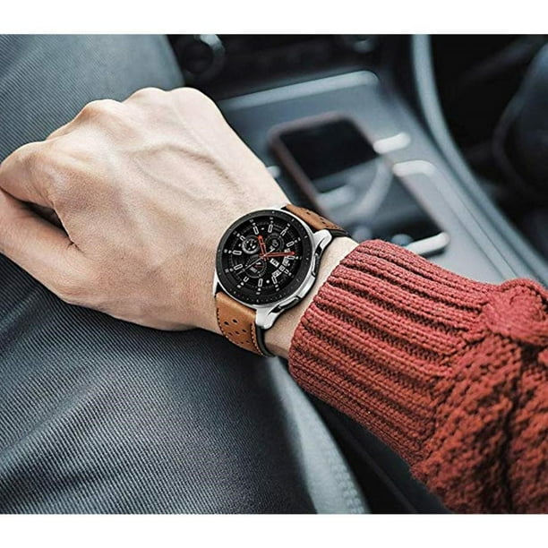 Leixiuer 20 22mm Strap For Galaxy Watch 46mm 42mm Active Samsung Gear S3 Frontier S2 Sport Genuine Leather Band Huawei Watch Gt S 3 2 46 Brown 22mm Wa