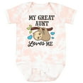 thumbnail image 3 of Inktastic My Great Aunt Loves Me with Sloth and Hearts Boys or Girls Baby Bodysuit, 3 of 5