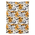 thumbnail image 3 of Ambesonne Emoji Tablecloth Rectangular Table Cover, Funny Graffiti Character Art, 52"x70", Orange Indigo and Mustard, 3 of 4