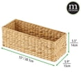 thumbnail image 6 of mDesign Woven Hyacinth Narrow Bathroom Toilet Tank Storage Basket, Natural/Tan, 6 of 7