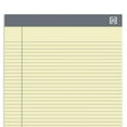 thumbnail image 6 of TRU RED Notepads 8.5" x 11.75" Narrow Ruled Canary 50 Sheets/Pad TR57368, 6 of 8